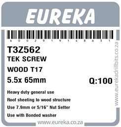 T3Z562 - Tek Screw Wood -T3Z562_Label_T